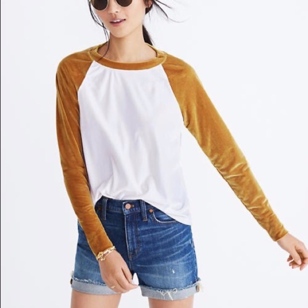 Madewell Velvet Baseball Tee